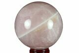 Polished Rose Quartz Sphere - Madagascar #177791-1